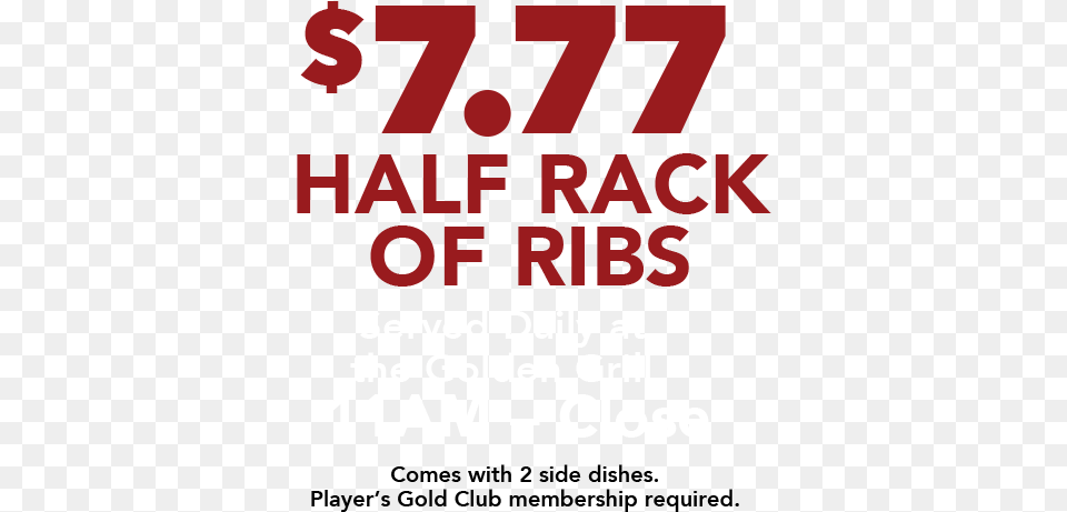 Half Rack Of Ribs Served Daily At The Golden Grill Colorfulness, Advertisement, Poster, Text, Qr Code Png Image