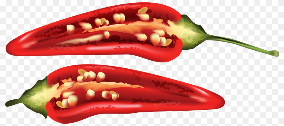 Half Red Chili Pepper Clip Art Png Image