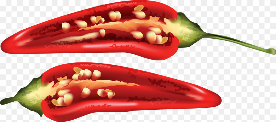 Half Red Chili Pepper Clip Art Red Chilli In Half Png Image