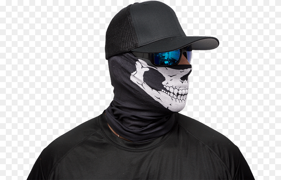 Half Skull Face Shield3 Download Skull, Accessories, Hat, Clothing, Cap Png Image