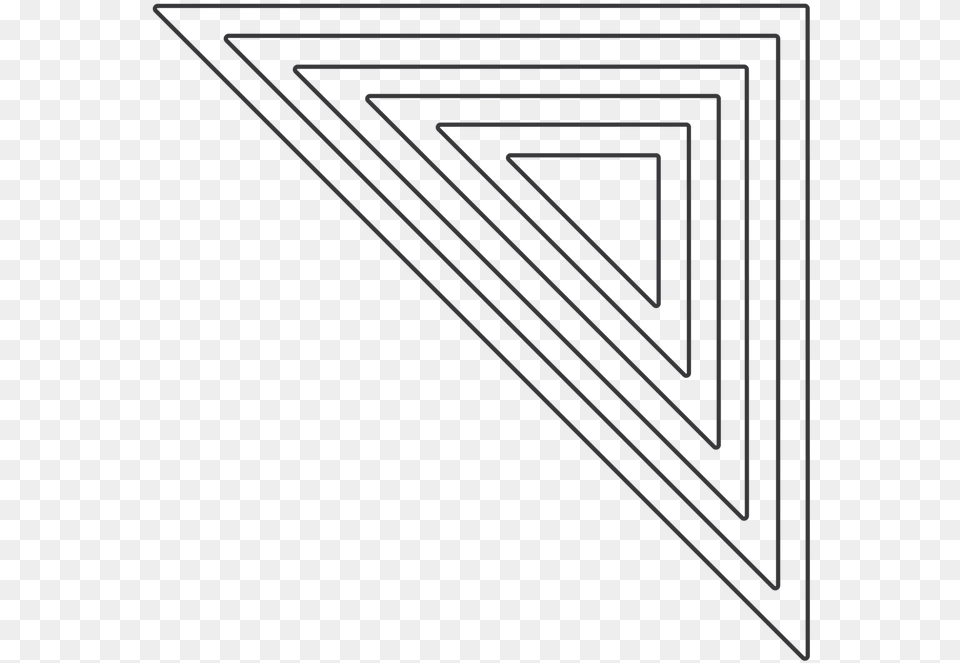 Half Square Triangles Die Outline, Triangle Free Transparent Png