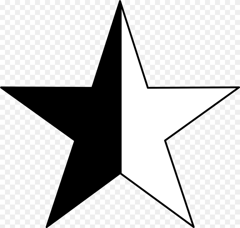 Half Star Clipart 3 By Lance Half Black Half White Star, Star Symbol, Symbol Png