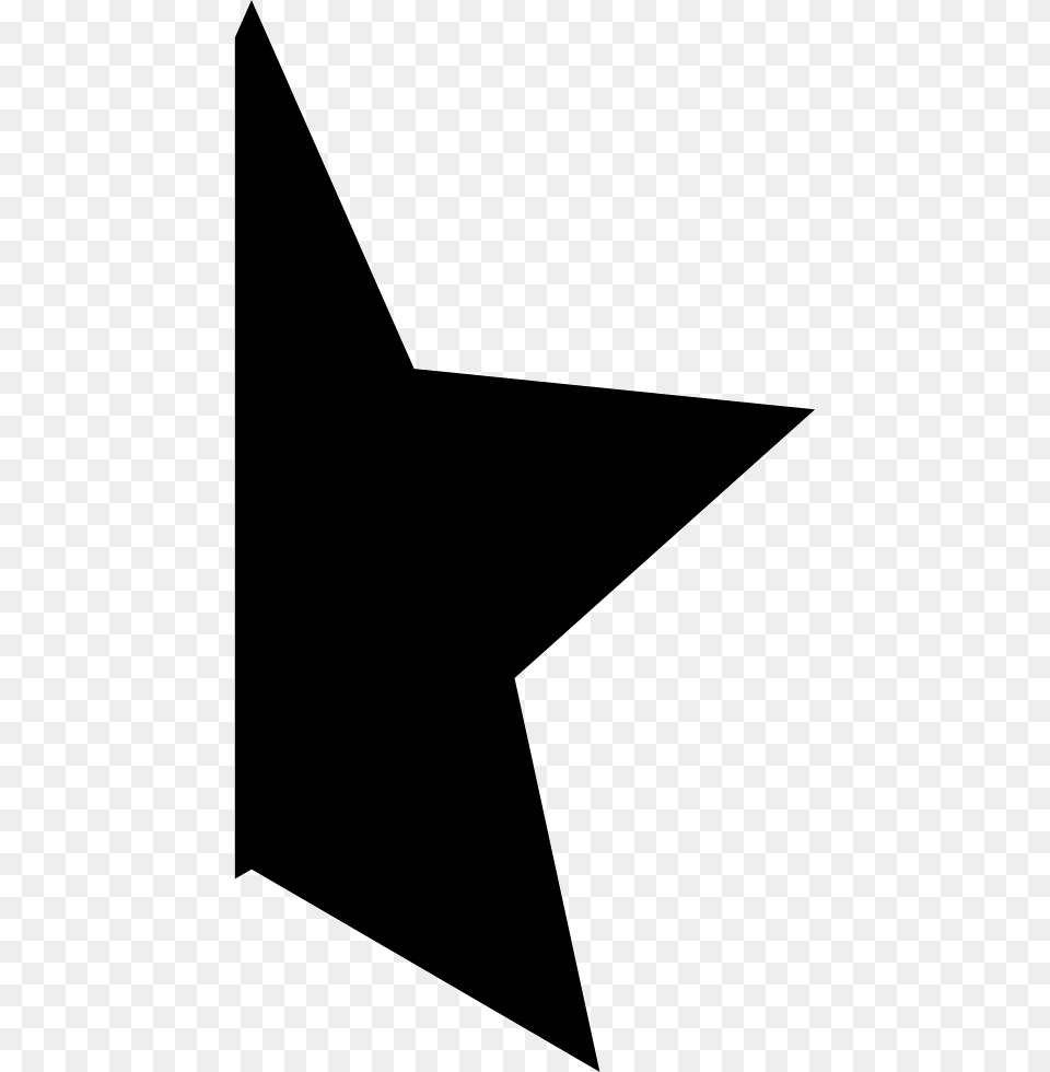 Half Star Shape, Star Symbol, Symbol, Silhouette Png