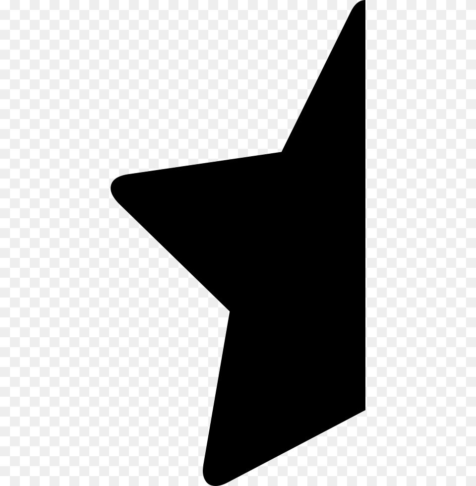 Half Star Shape Comments Jet Aircraft, Silhouette, Star Symbol, Symbol Png