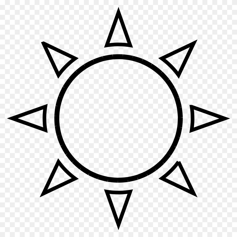 Half Sun Clipart Outline, Gray Png Image