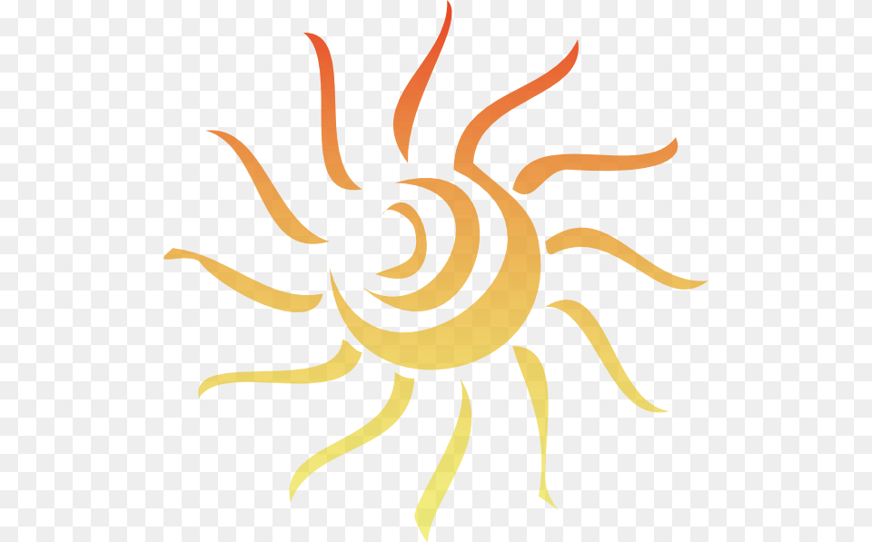 Half Sun With Rays Transparent Half Sun With Rays Clip Art Tribal Sun, Animal, Invertebrate, Sea Life, Seashell Free Png Download