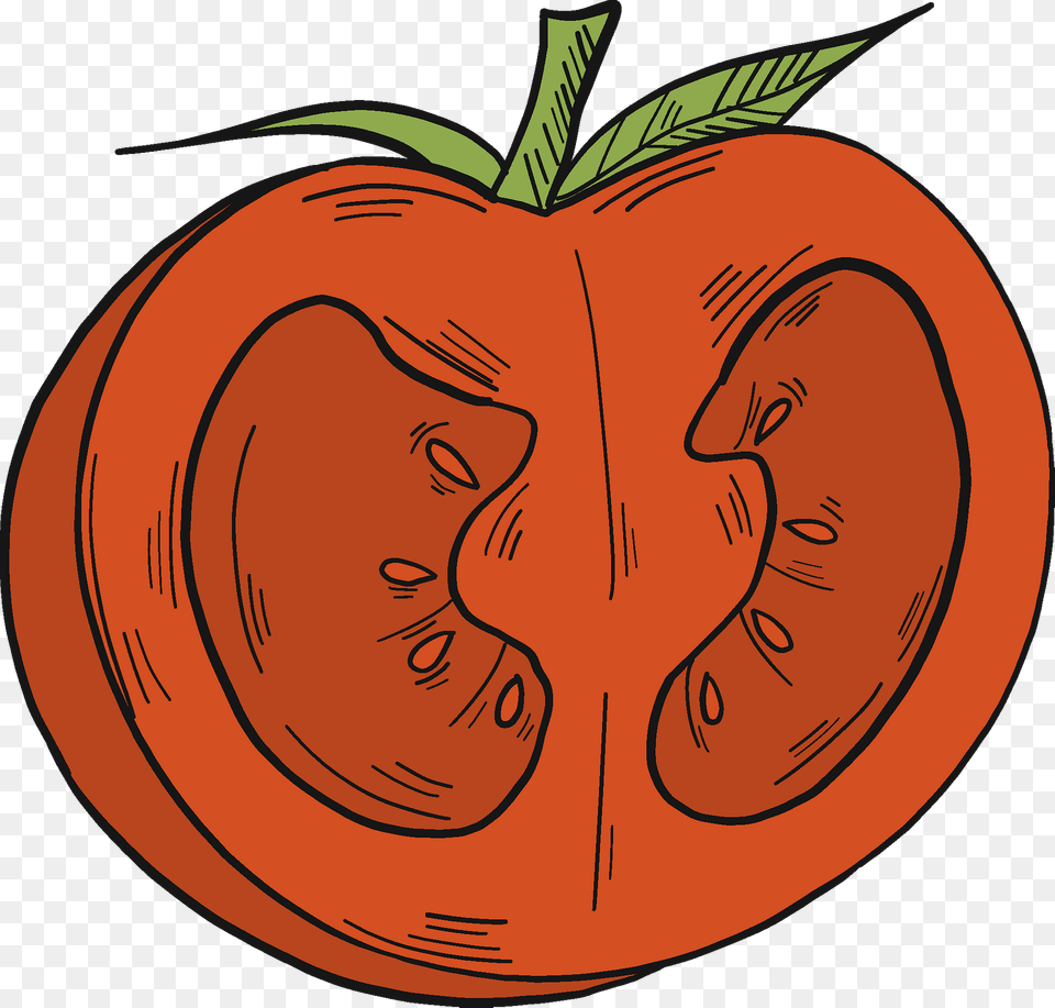 Half Tomato Clipart, Food, Plant, Produce, Pumpkin Free Transparent Png