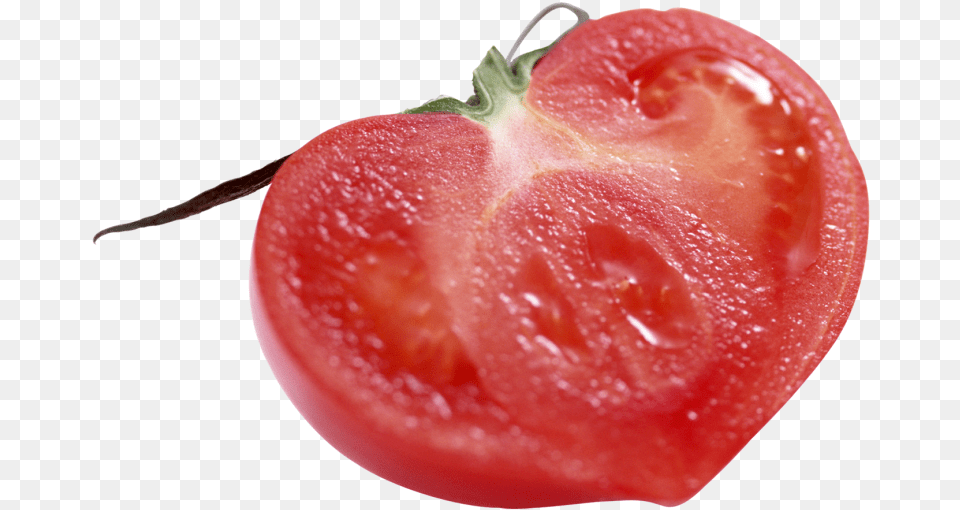 Half Tomato Tomato, Food, Plant, Produce, Vegetable Png Image