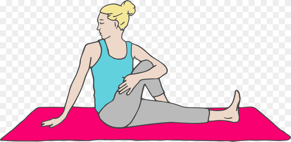 Half Twist Pose Sitting, Adult, Female, Person, Woman Png Image