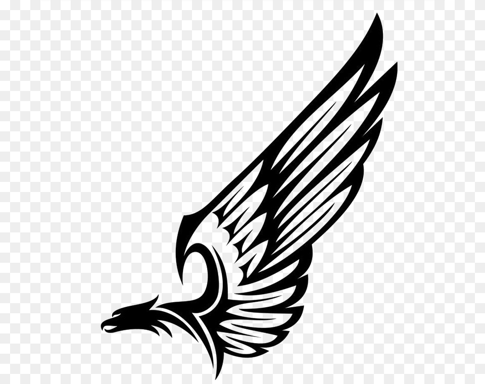 Half Wings Hd Mart Tribal Tattoo Bird Png Image