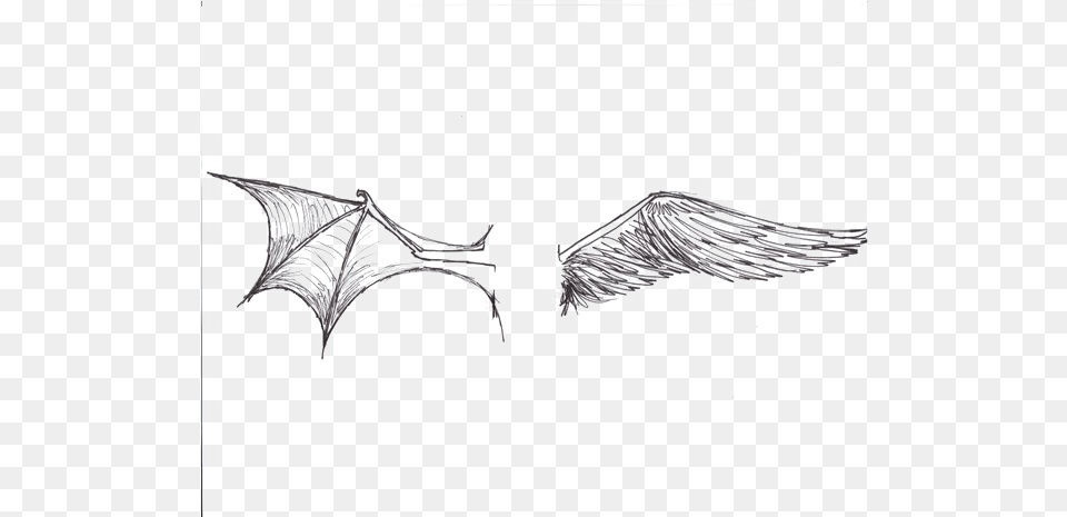 Half Wings Transparent Background Demon Wing Tattoo, Art, Drawing, Outdoors, Nature Free Png Download