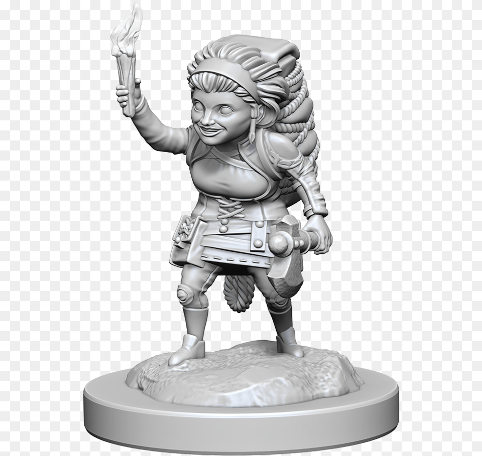 Halfling Fighter Female Halfling Fighter Miniature, Figurine, Baby, Person, Face Free Png