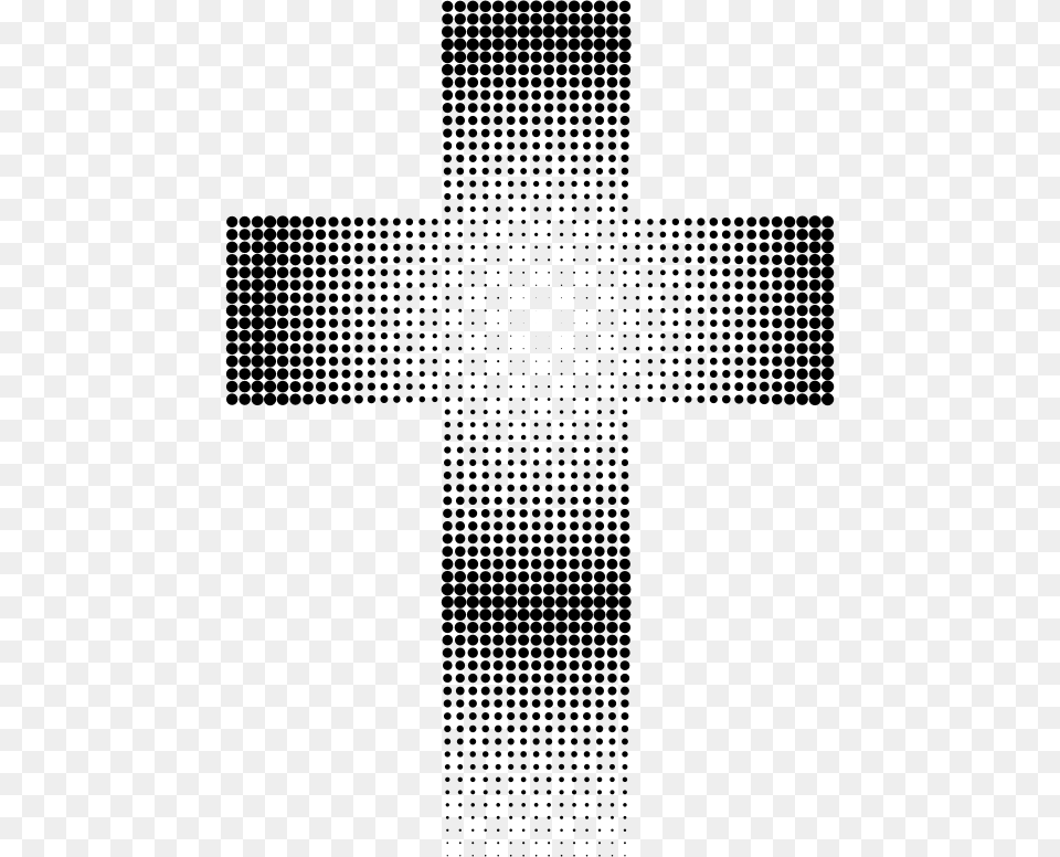 Halftone Christian Cross Clip Art Halftone Cross, Gray Png Image