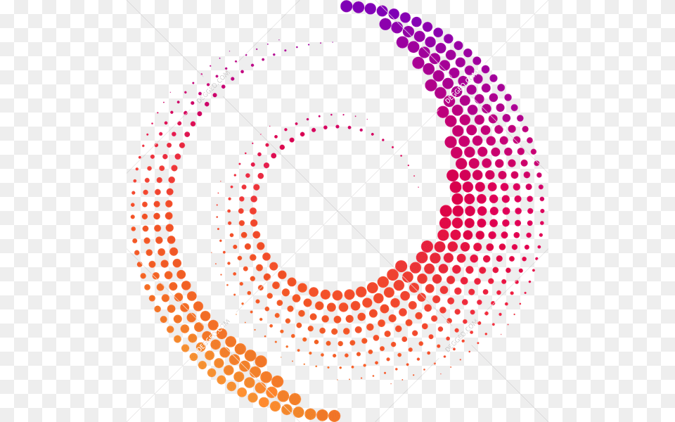 Halftone Dotted Circle Colorful Background Halftoned Halftone Circle Vector Accessories, Pattern, Spiral, Art Free Png Download