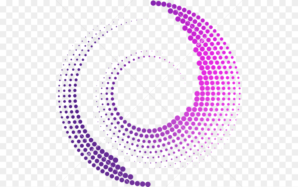 Halftone Geometric Vortex Vector Circle Background, Purple, Pattern, Art, Graphics Png