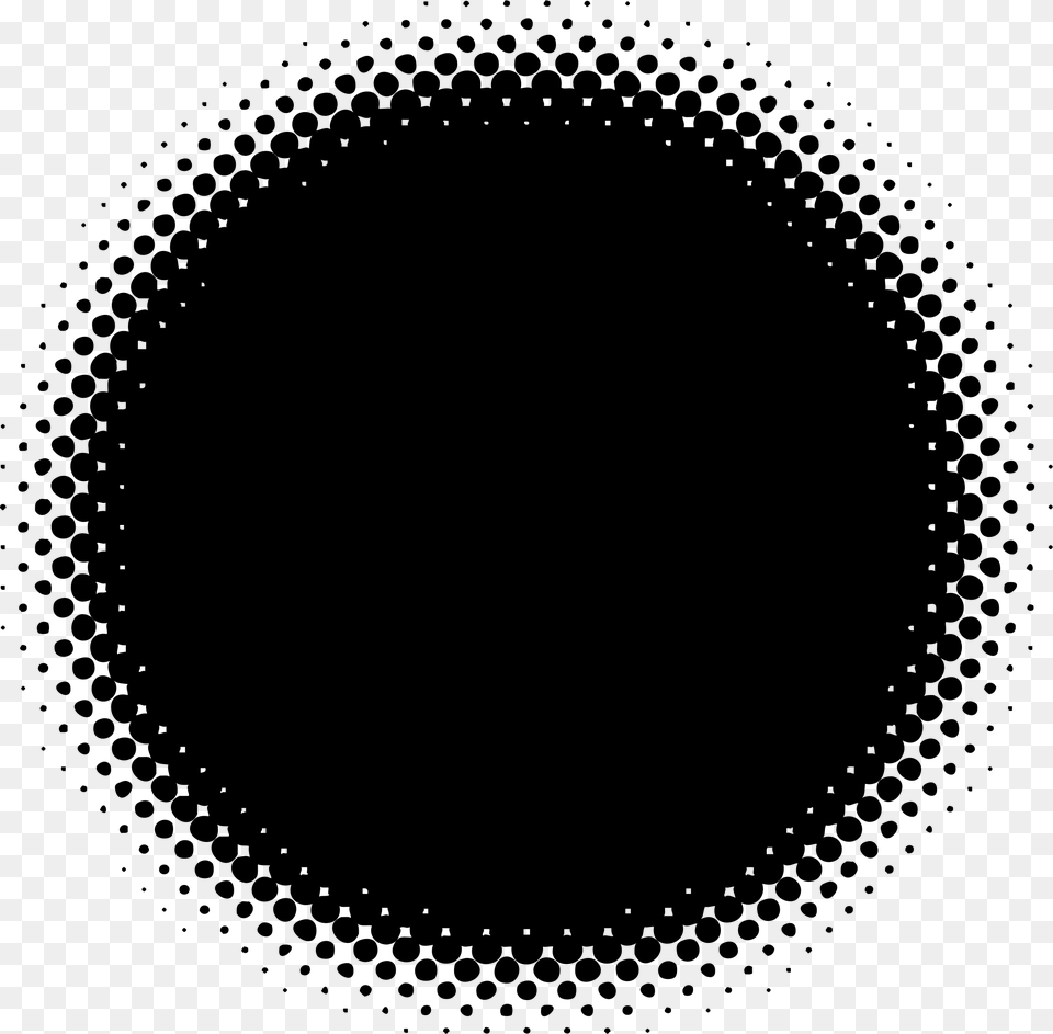 Halftone Pattern Trame Rond, Gray Free Png