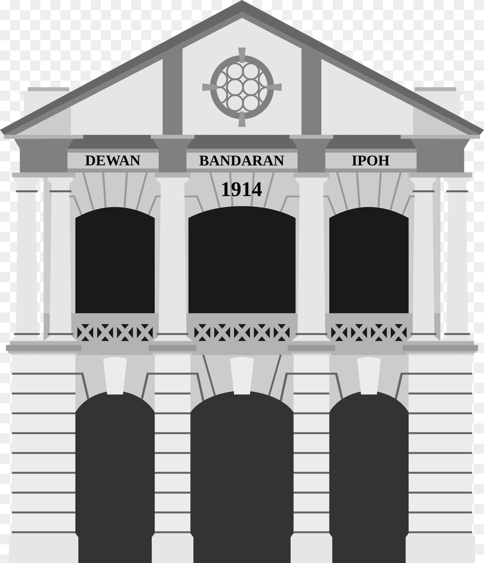 Hall, Arch, Architecture, Building, Clock Tower Png Image