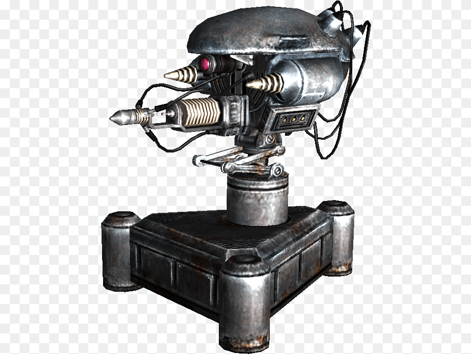 Hall Monitor Edit Fallout 3 Laser Turret, Robot, Machine, Bronze Png Image