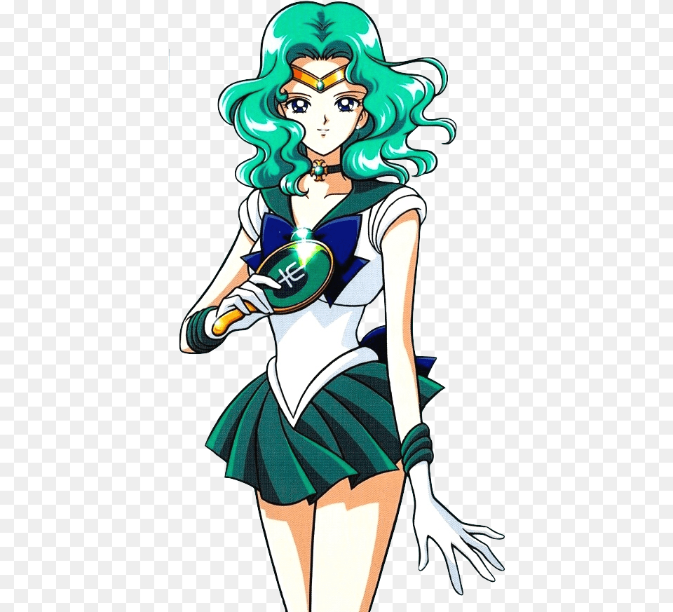 Hall Of Anime Fame Sailor Neptune, Book, Clothing, Comics, Costume Png Image