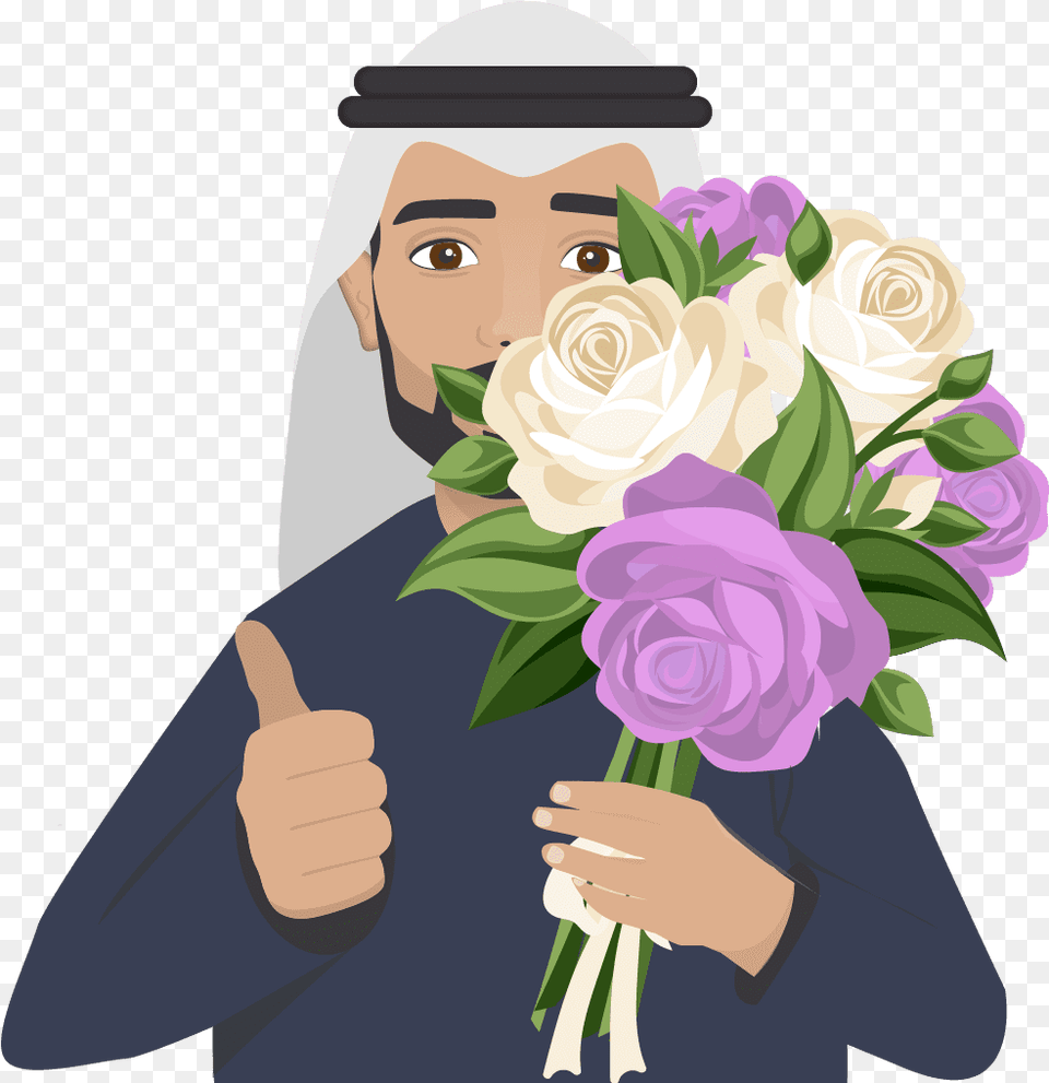 Halla Walla Arab And Khaleeji Emojis Arrive In Middle East Middle Eastern Emoji, Rose, Plant, Person, Hand Png Image