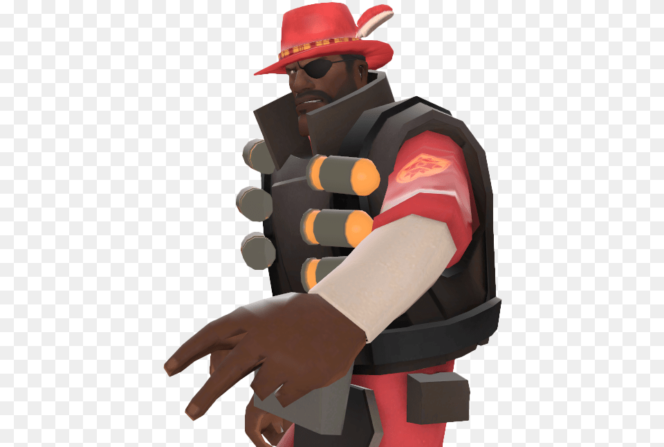 Hallmark Demoman Pimp Hat, Vest, Clothing, Person, Costume Png Image