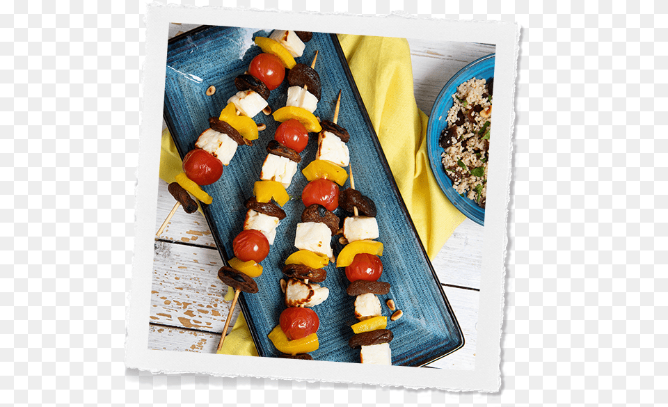 Halloumi Kebab Cherry Tomatoes, Food, Lunch, Meal, Dish Png