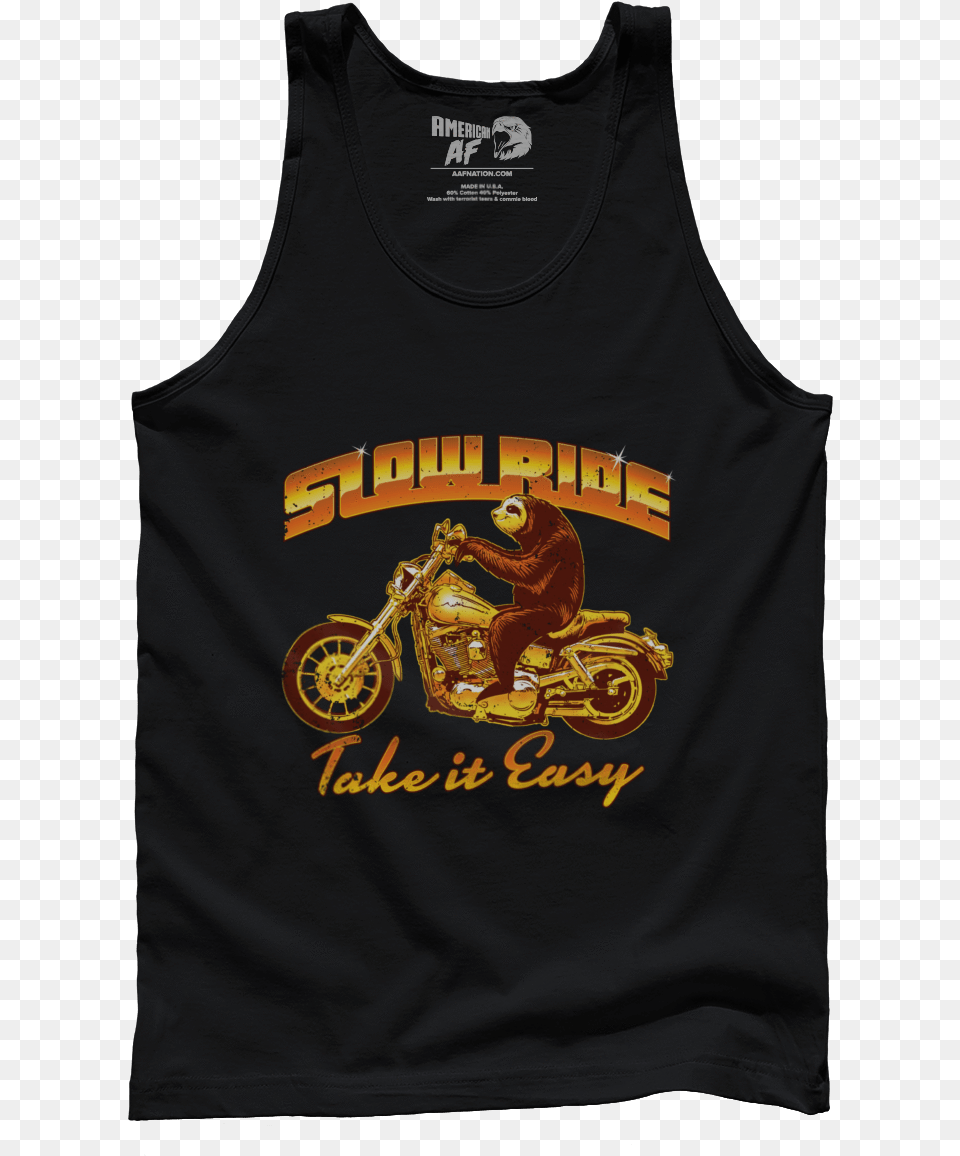 Hallowed Be Thy Gains, Clothing, Tank Top, Motorcycle, Vehicle Png