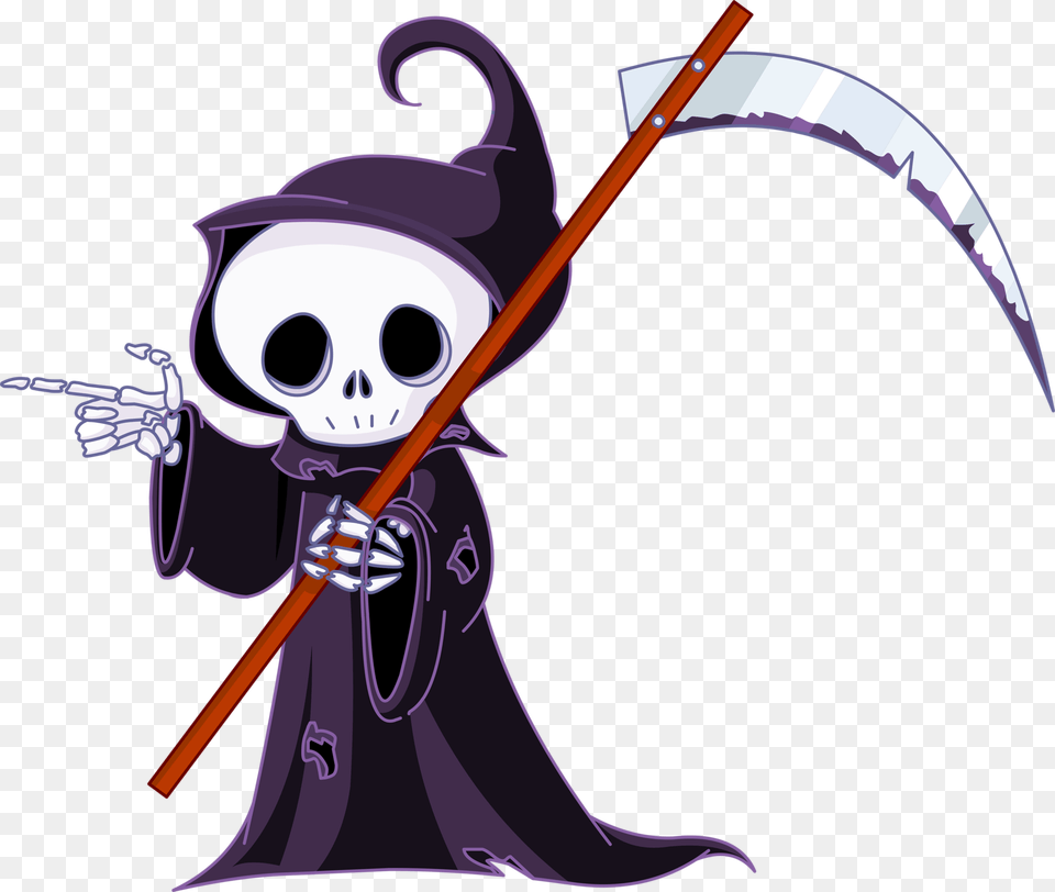 Halloween And Album Cliparthalloween A Death Angel Cartoon, Weapon Free Png