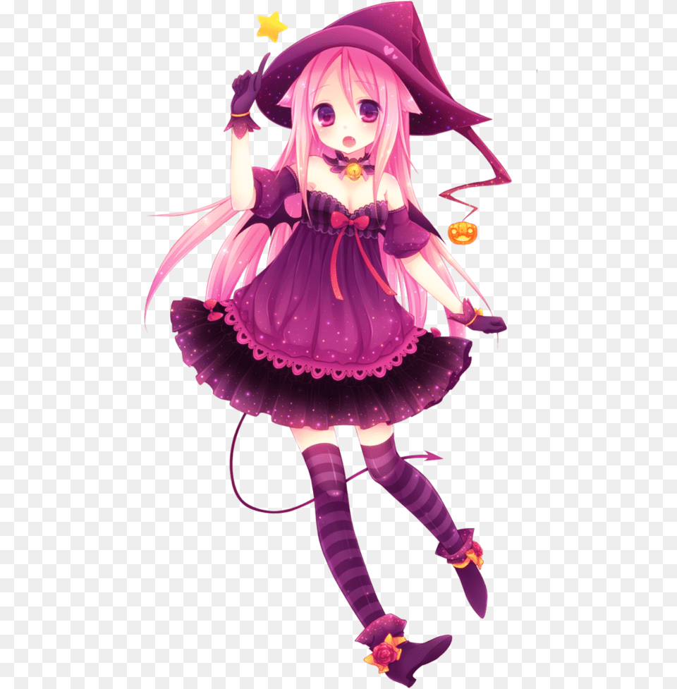 Halloween Anime Halloween Anime Girl, Book, Comics, Publication, Purple Png