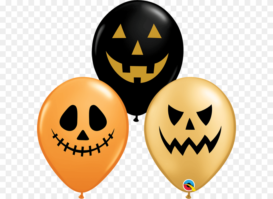 Halloween Balloons With Faces, Balloon, Festival, Logo Png Image