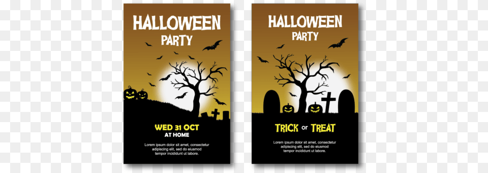 Halloween Banner Letterring Template Horizontal, Advertisement, Poster, Book, Publication Png