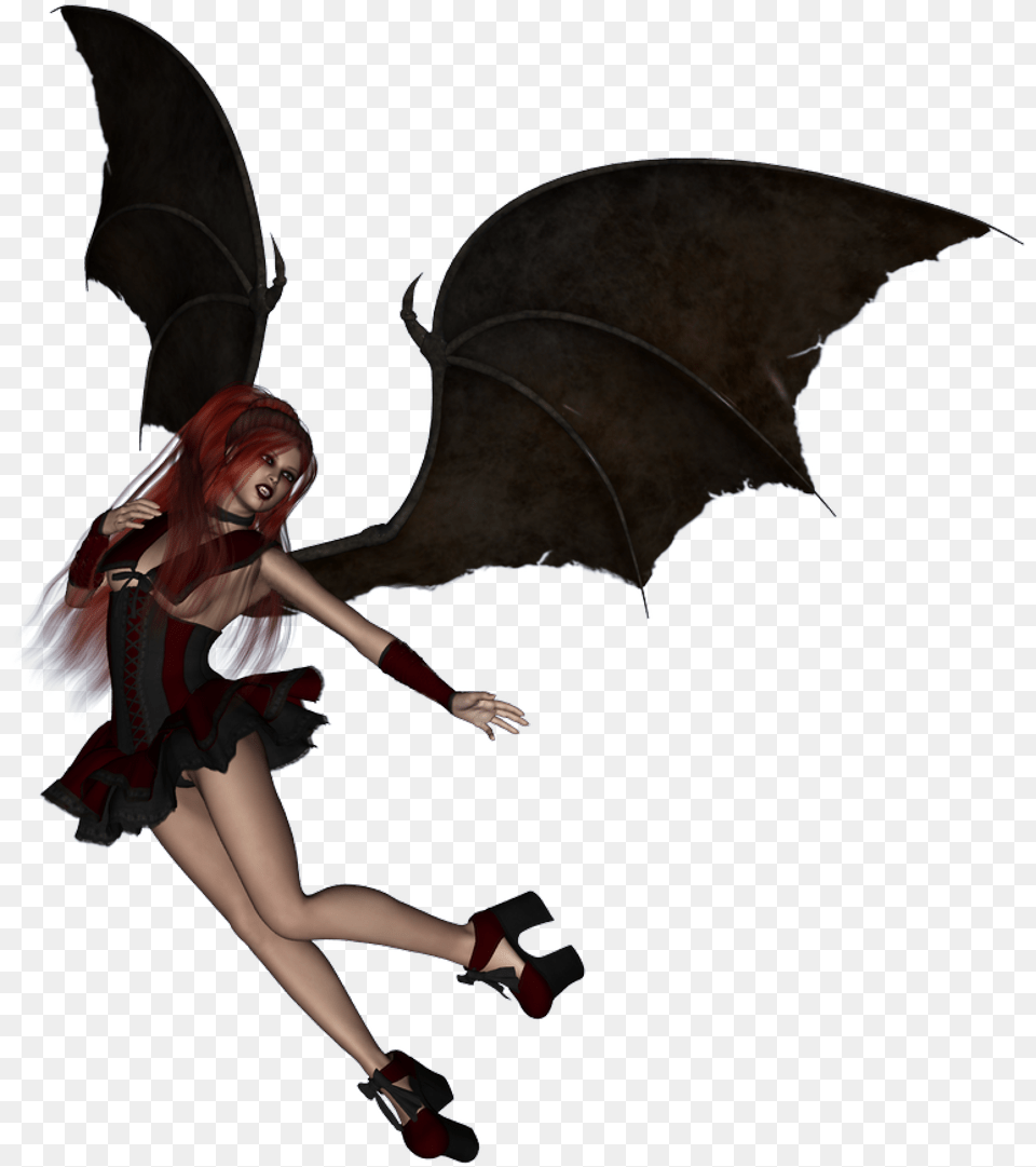 Halloween Bat Fairy Magic Wings Illustration, Adult, Person, Woman, Female Free Png Download