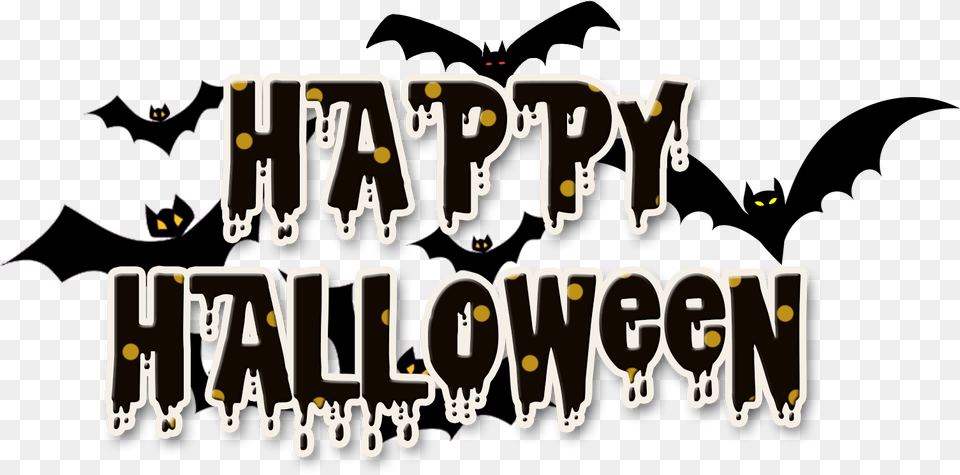 Halloween Bat Logo Name, Text Free Png