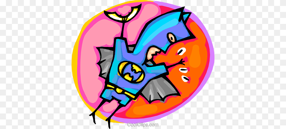 Halloween Batman Costume Royalty Vector Clip Art Illustration, Purple, Baby, Person, Graphics Png Image