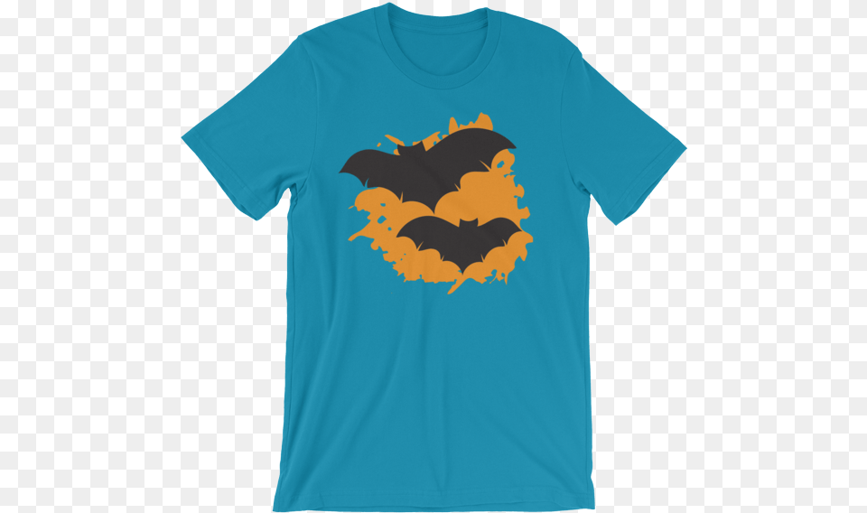 Halloween Bats T Shirt Aqua Unisex T Shirt, Clothing, Logo, T-shirt, Symbol Free Png