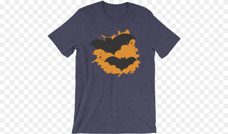Halloween Bats T Shirt Heather Midnight Navy Unisex T Shirt, Clothing, Logo, T-shirt, Symbol Png Image
