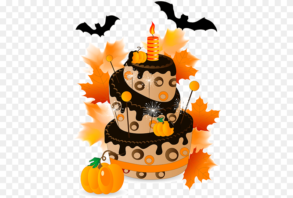 Halloween Birthday Clipart Halloween Birthday Clip Art, Birthday Cake, Food, Dessert, Cream Png Image