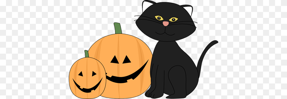 Halloween Black Cat And Jack O Lantern Clip Art Black Cat Clip Art Halloween, Festival Free Transparent Png