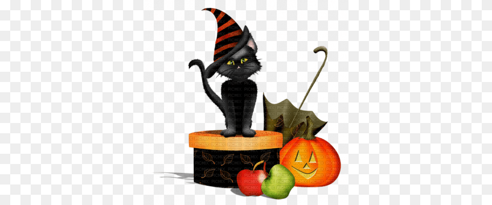 Halloween Black Cat Hat Pumpkin Hellouinn Prozrachnij Fon, Animal, Mammal, Pet, Black Cat Free Transparent Png