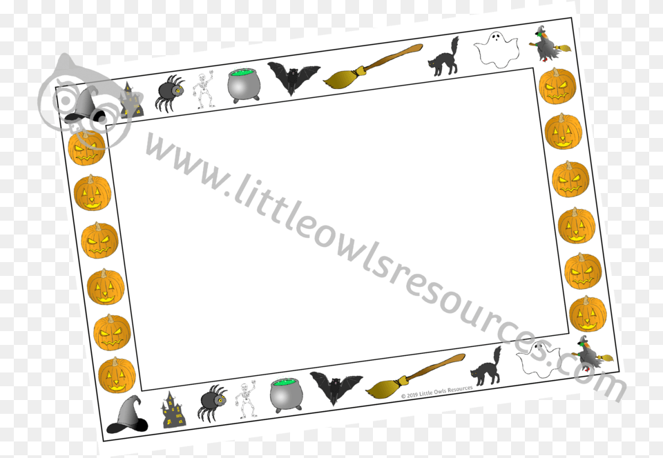 Halloween Border Cover, White Board, Blackboard, Person, Animal Free Transparent Png