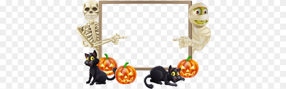 Halloween Border Halloween Clip Art Frames, Festival, Head, Person, Animal Free Png