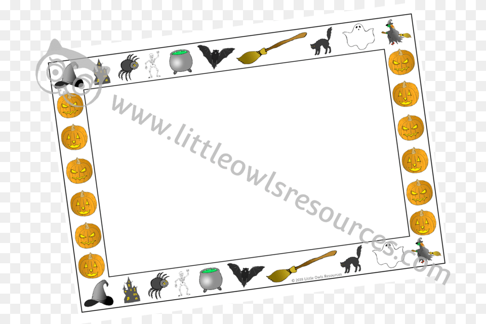 Halloween Border Sheet Printable Early Yearsey Eyfs Clip Art, White Board, Blackboard, Person, Animal Free Png Download