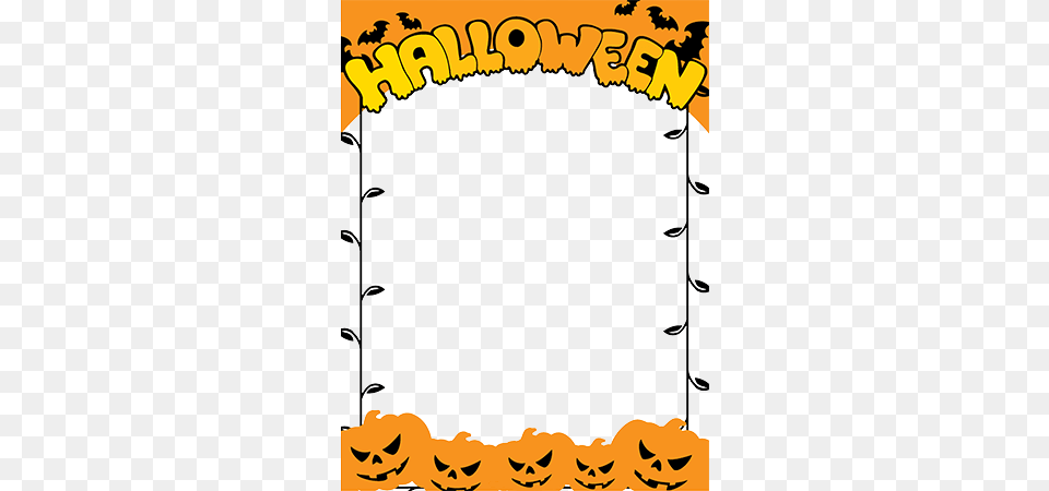 Halloween Border With Angry Pumpkins Halloween Party Border Clipart, Book, Publication, Comics, Text Png Image