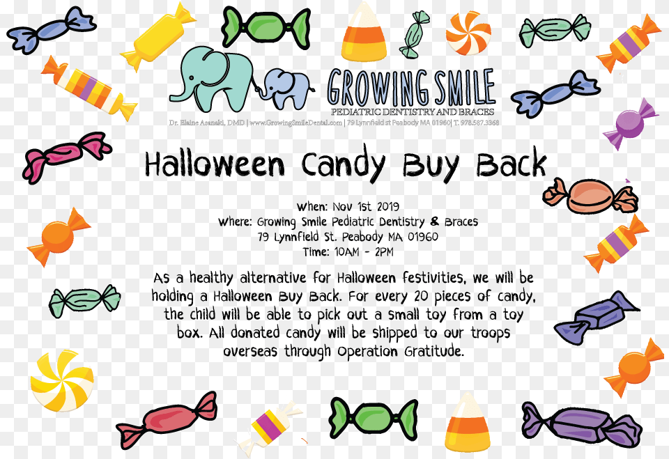 Halloween Candy Buy Back Growing Smile Pediatric Dentistry Clip Art, Animal, Fish, Food, Sea Life Free Transparent Png