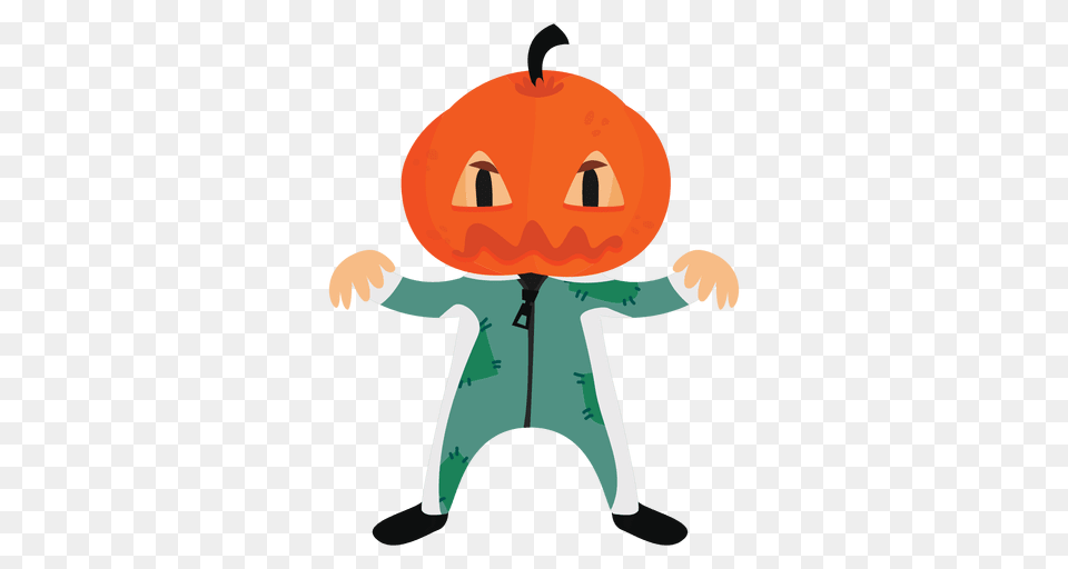 Halloween Cartoon Costume Pumpkin, Baby, Person Png Image