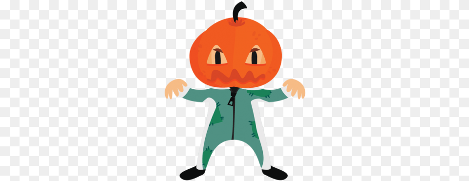 Halloween Cartoon Costume Pumpkin Transparent Halloween Cartoon Characters Transparent, Baby, Person Free Png Download