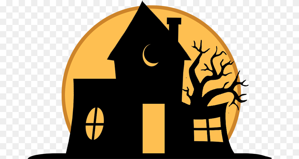 Halloween Cartoon Haunted House, Festival, Outdoors Png Image