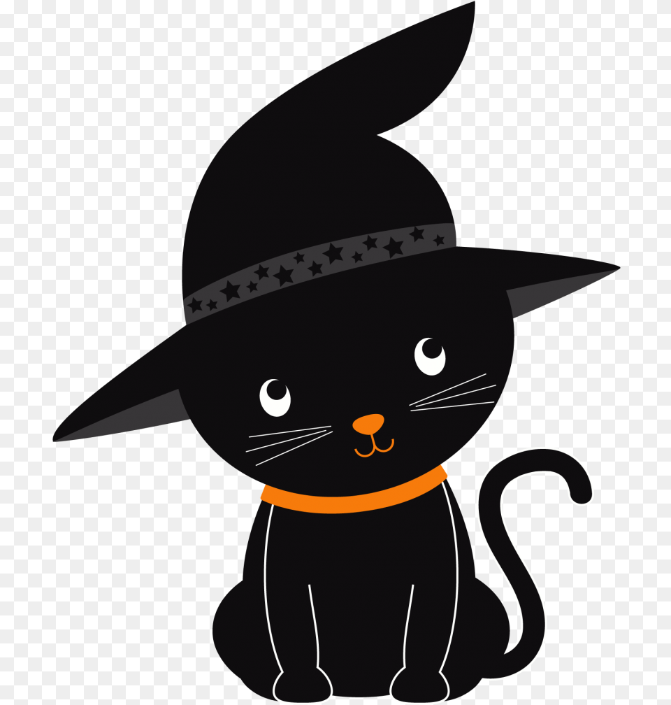 Halloween Cat Cute Halloween Clipart, Clothing, Hat, Animal, Fish Free Png