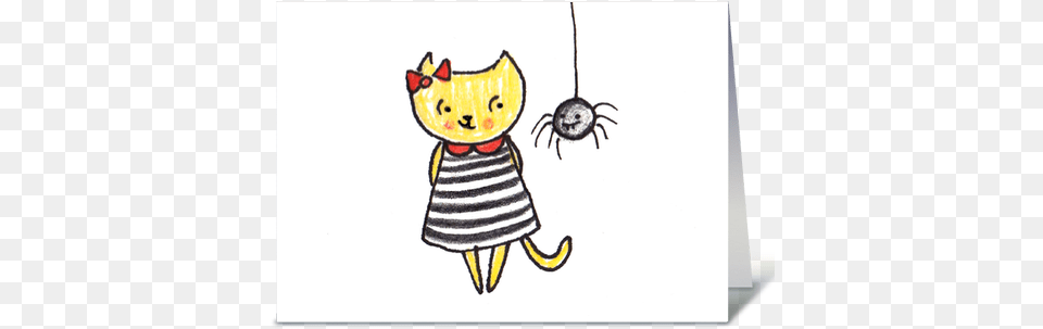 Halloween Cat Greeting Card Cartoon Png