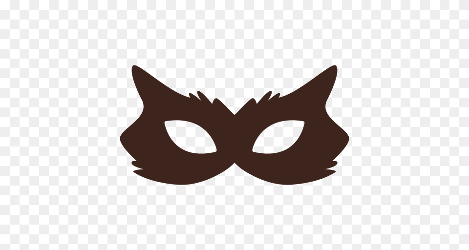 Halloween Cat Mask Silhouette, Animal, Mammal, Pet Free Png Download